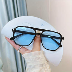 70s Aviator Sunglasses Vintage Square Frame UV400 Protection