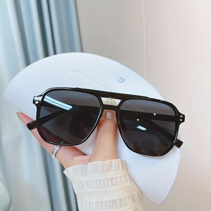 70s Aviator Sunglasses Vintage Square Frame UV400 Protection