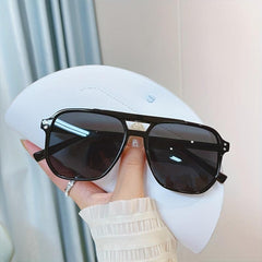 70s Aviator Sunglasses Vintage Square Frame UV400 Protection