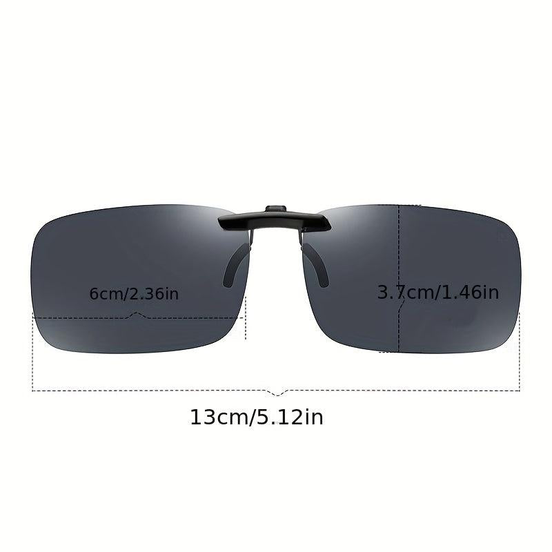 Men's Polarized Clip On Sunglasses Compact Fit UV Resistant