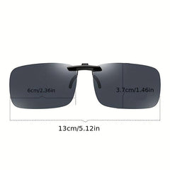 Men's Polarized Clip On Sunglasses Compact Fit UV Resistant