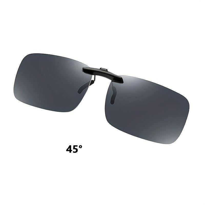 Men's Polarized Clip On Sunglasses Compact Fit UV Resistant