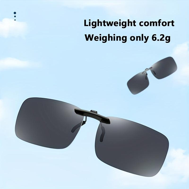 Men's Polarized Clip On Sunglasses Compact Fit UV Resistant