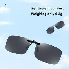 Men's Polarized Clip On Sunglasses Compact Fit UV Resistant