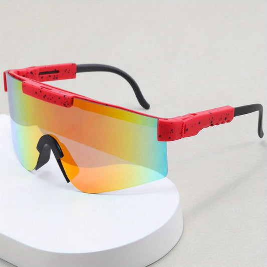 Men's Large Frame Coated Sunglasses for Sports with Case