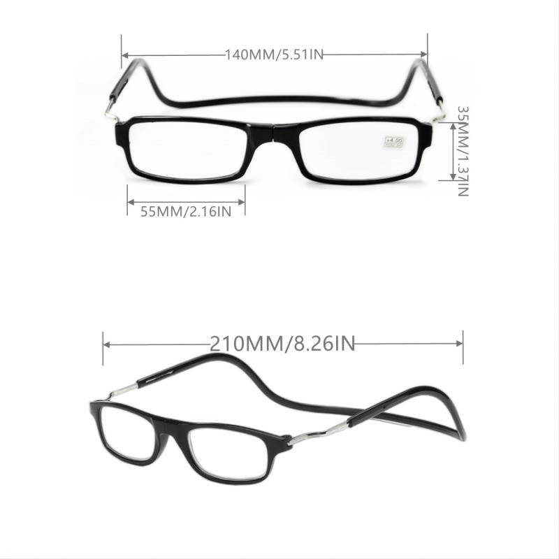 Magnetic Reading Glasses Computer Readers Adjustable Temples