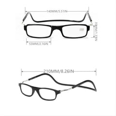 Magnetic Reading Glasses Computer Readers Adjustable Temples