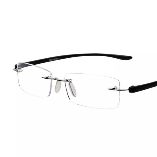 Anti Light Reading Glasses Rimless Metal Glasses Fatigue Relief Reading Glasses