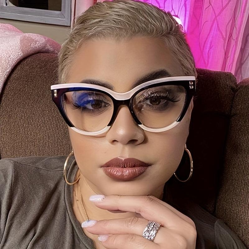 Oversized Light Blocking Cat Eye Glasses - Relieve Eye Fatigue