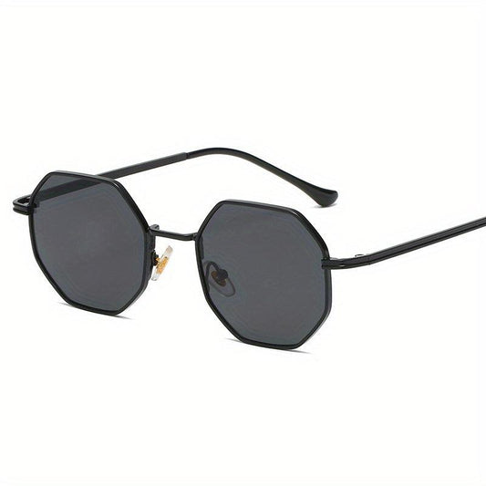 Men's Octagonal Metal Optical Glasses Vintage Alloys Decorative Glasses