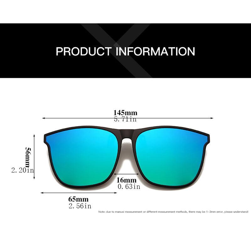 Photochromic Clip On Sunglasses Men Night Vision Goggles Anti Glare Glasses
