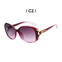 Oval Sunglasses Fox Head Charm Gradient Glasses UV400