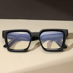 Clear Lens Glasses Vintage Square Frame Eyeglasses Classic Wrap Around Eyewear