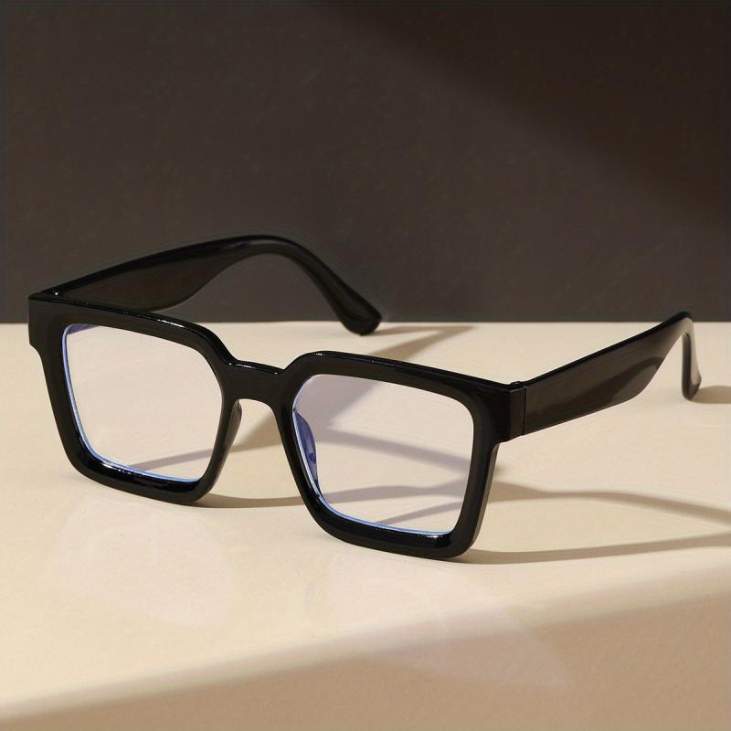 Clear Lens Glasses Vintage Square Frame Eyeglasses Classic Wrap Around Eyewear