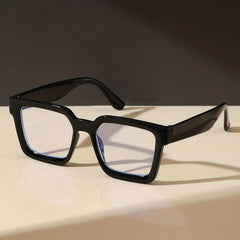 Clear Lens Glasses Vintage Square Frame Eyeglasses Classic Wrap Around Eyewear