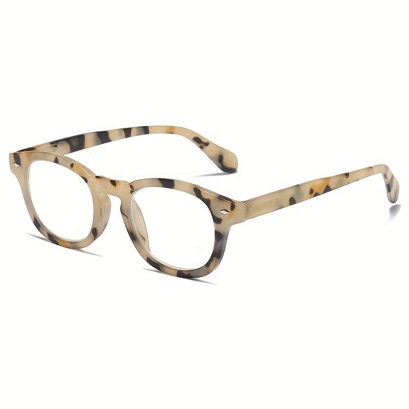 Retro Tortoiseshell Reading Glasses Anti Light Spring Hinge Presbyopic Unisex