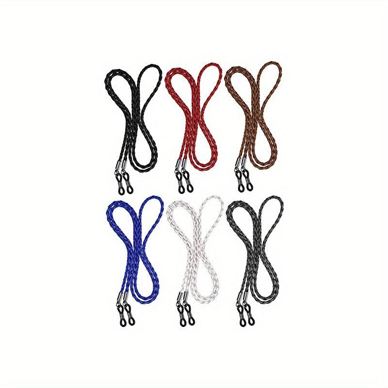 6pcs Adjustable Glasses Strap Sunglasses Rope Anti Slip Eyewear Retainer