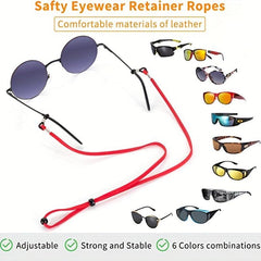 6pcs Adjustable Glasses Strap Sunglasses Rope Anti Slip Eyewear Retainer