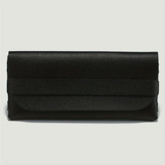 Solid Glasses Bag PU Leather Sunglasses Case Soft Portable Eyewear Container