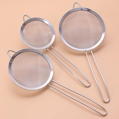 3pcs Stainless Steel Mesh Strainers Set Small Medium Large Sizes