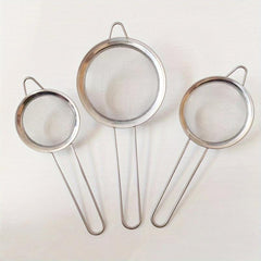 3pcs Stainless Steel Mesh Strainers Set Small Medium Large Sizes