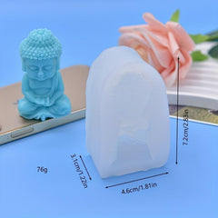 Buddha 3D Silicone Candle Mold Aromatherapy Gypsum Soap DIY Cake Decorating Tool
