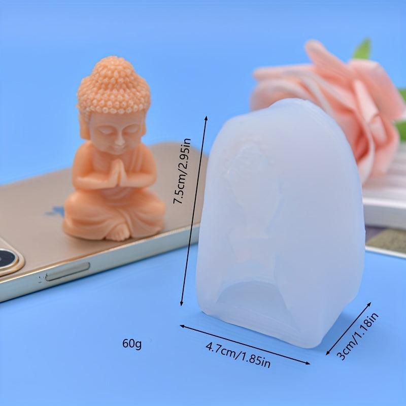 Buddha 3D Silicone Candle Mold Aromatherapy Gypsum Soap DIY Cake Decorating Tool