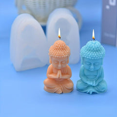 Buddha 3D Silicone Candle Mold Aromatherapy Gypsum Soap DIY Cake Decorating Tool