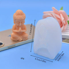 Buddha 3D Silicone Candle Mold Aromatherapy Gypsum Soap DIY Cake Decorating Tool
