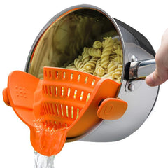 Clip On Strainer Silicone Food Strainer Hands Pan Strainer