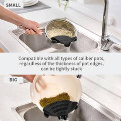 Clip On Strainer Silicone Food Strainer Hands Pan Strainer
