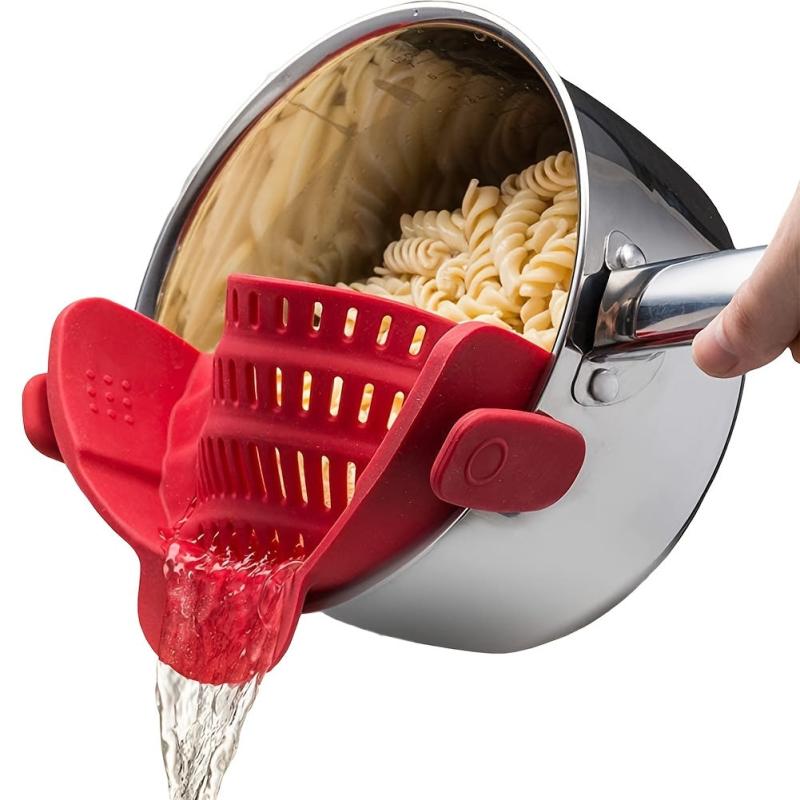 Clip On Strainer Silicone Food Strainer Hands Pan Strainer