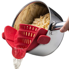Clip On Strainer Silicone Food Strainer Hands Pan Strainer