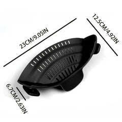 Clip On Strainer Silicone Food Strainer Hands Pan Strainer