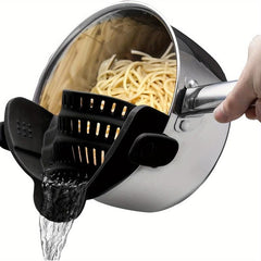 Clip On Strainer Silicone Food Strainer Hands Pan Strainer
