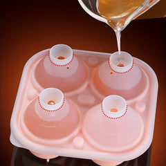1pc 4 Grid Rose Ice Cube Mold Home Ice Maker Ice Storage Ice Box 5.5x5.5