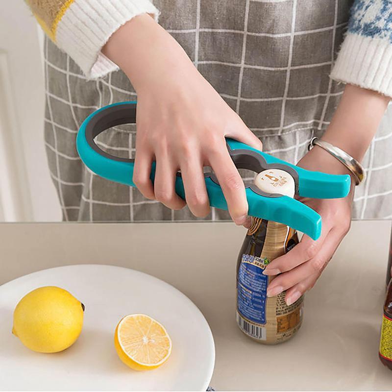 4-in-1 Multifunctional Jar Opener for Weak Hands - Easy to Use Lid, Can and Bott