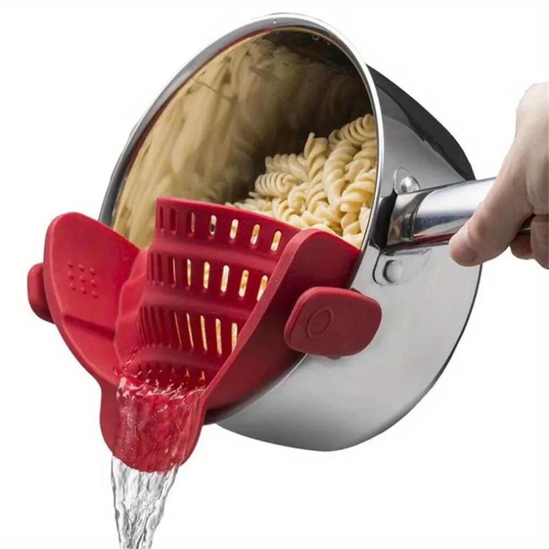 Adjustable Silicone Clip-On Strainer for Pots and Bowls