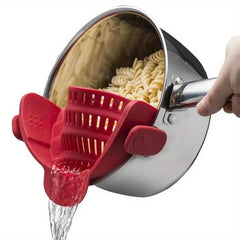 Adjustable Silicone Clip-On Strainer for Pots and Bowls