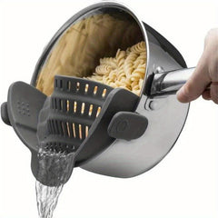 Adjustable Silicone Clip-On Strainer for Pots and Bowls