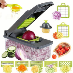 14pcs Vegetable Chopper Fruit Slicer Manual Food Grater Slicer