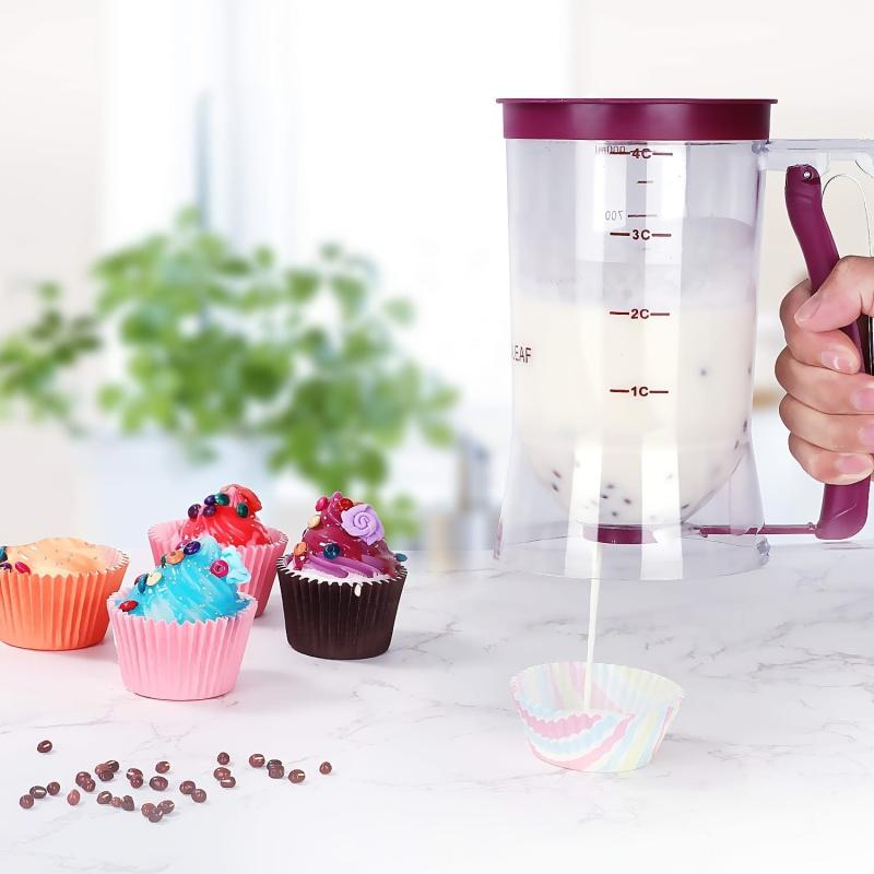 Collapsible Batter Dispenser Cupcakes Waffles Muffins Baking Tool