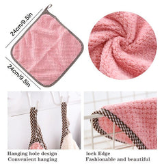 12pcs Kitchen Towel Dish Cloth Absorbs Water Non-shedding Non-stick