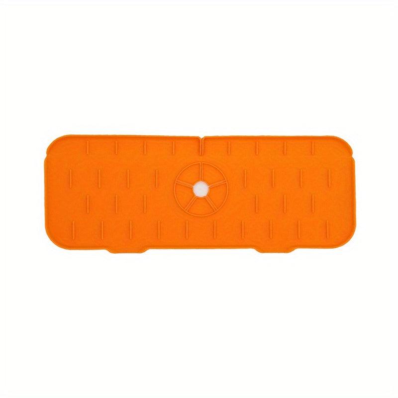 2pcs Silicone Long Strip Drain Mat Faucet Drip Catcher Sink Splash Guard