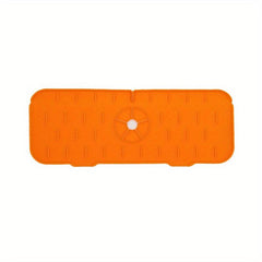 2pcs Silicone Long Strip Drain Mat Faucet Drip Catcher Sink Splash Guard