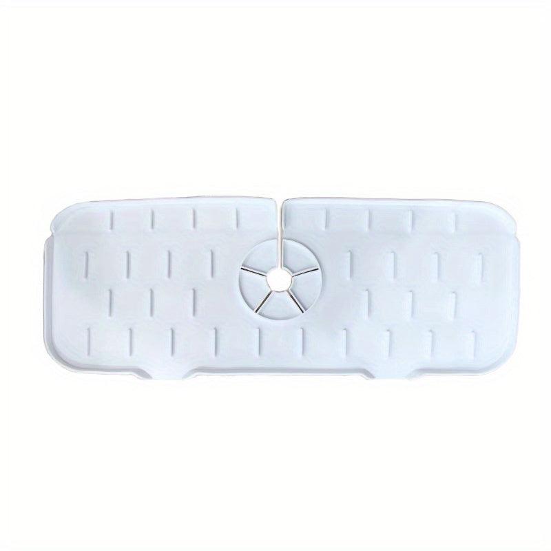 2pcs Silicone Long Strip Drain Mat Faucet Drip Catcher Sink Splash Guard