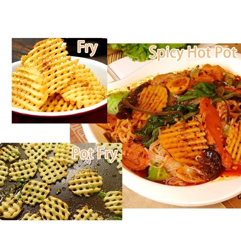 Stainless Steel Vegetable and Fruit Slicing Tool for Salad and Potato Lattice