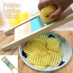 Stainless Steel Vegetable and Fruit Slicing Tool for Salad and Potato Lattice