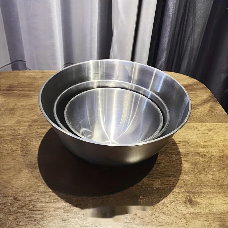 3pcs Stainless Steel Mixing Bowls Salad Kitchen Gadgets