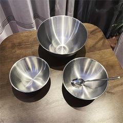 3pcs Stainless Steel Mixing Bowls Salad Kitchen Gadgets